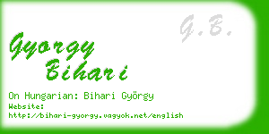 gyorgy bihari business card